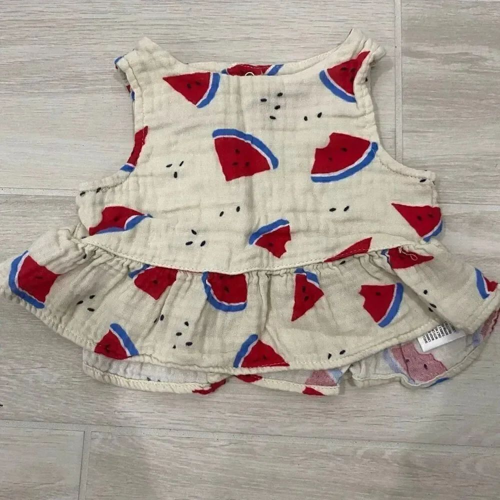 Cat and Jack Watermelon Ruffled Top